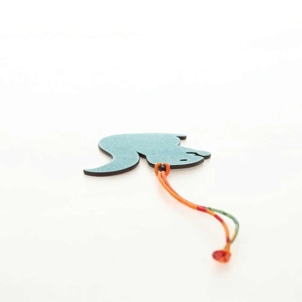 Hermes Leather Petit H Charm Green
